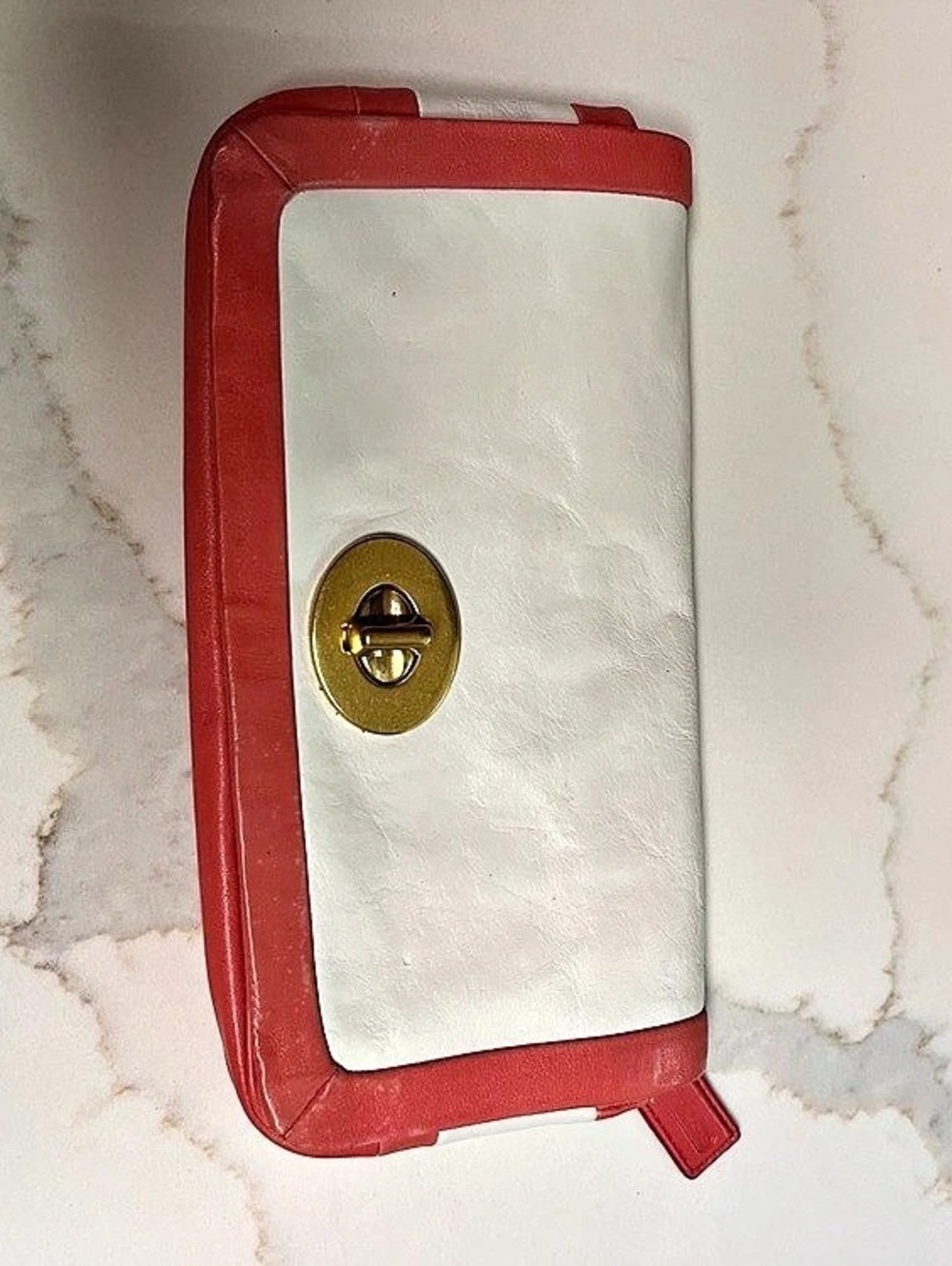Coach Pink & White Clutch